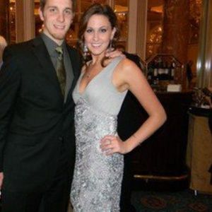 Sue Wong Silver Beaded Dress